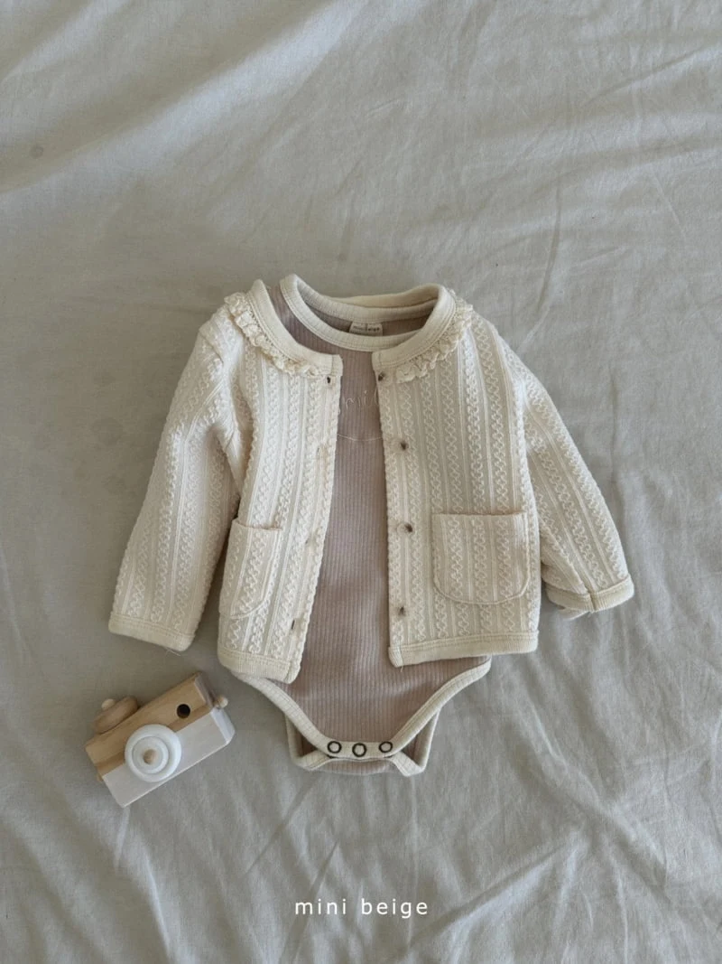 The Beige - Korean Baby Fashion - #babyfever - Pocket Cardigan - 11