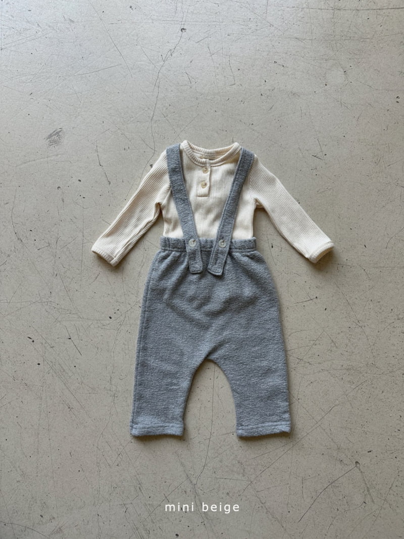 The Beige - Korean Baby Fashion - #babygirlfashion - Bear Suspender Pants - 6