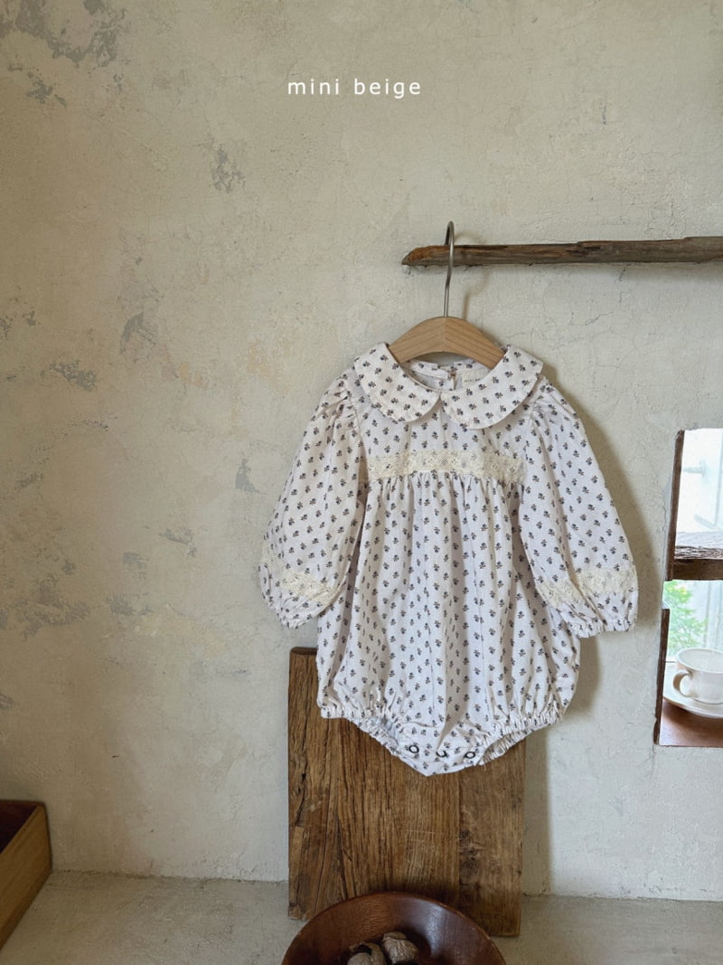 The Beige - Korean Baby Fashion - #babygirlfashion - Lace Flower Bodysuit - 3