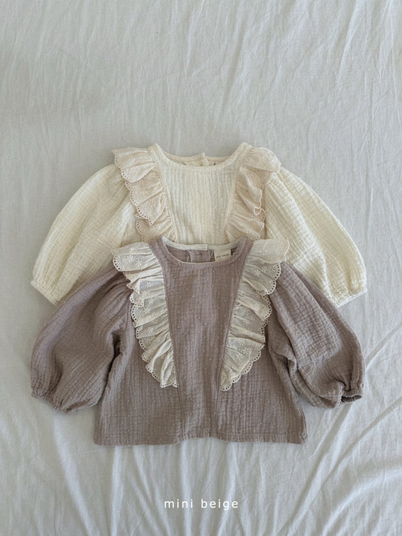 The Beige - Korean Baby Fashion - #babylifestyle - Slit Frill Blouse - 11