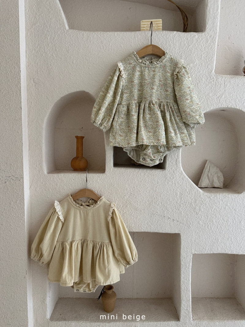 The Beige - Korean Baby Fashion - #babylifestyle - Shirring Skirt Bodysuit - 2