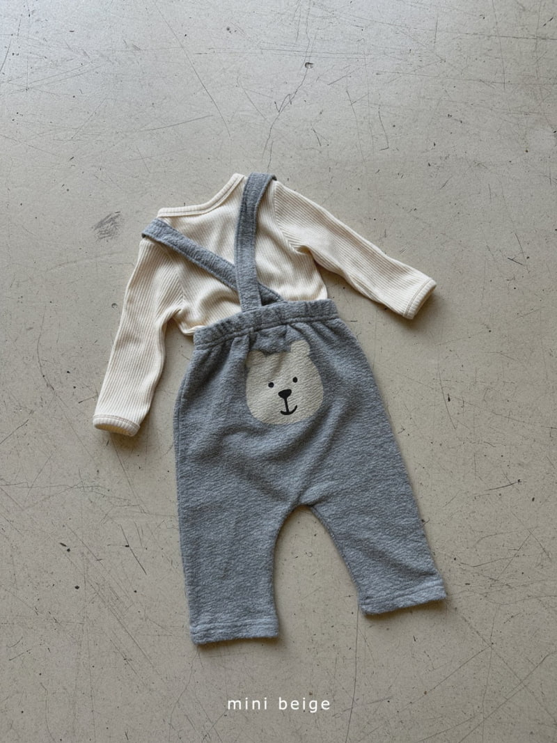 The Beige - Korean Baby Fashion - #babyoninstagram - Bear Suspender Pants - 8