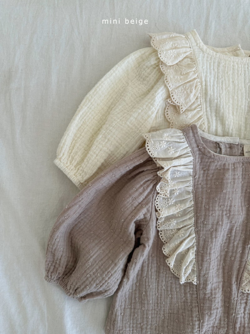 The Beige - Korean Baby Fashion - #babyoninstagram - Slit Frill Blouse - 12