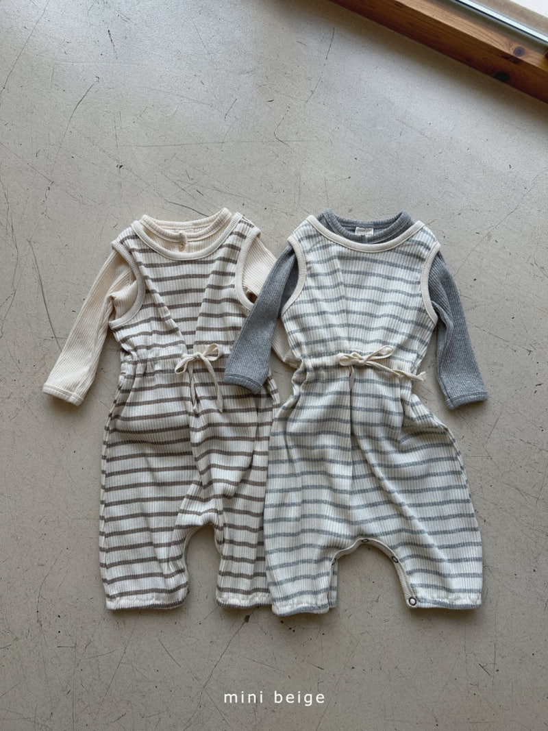 The Beige - Korean Baby Fashion - #babyoninstagram - String Long Pants Romper - 8