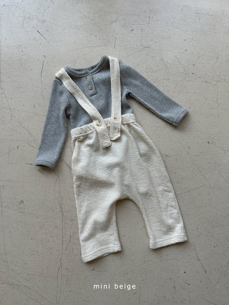 The Beige - Korean Baby Fashion - #babyootd - Bear Suspender Pants - 9