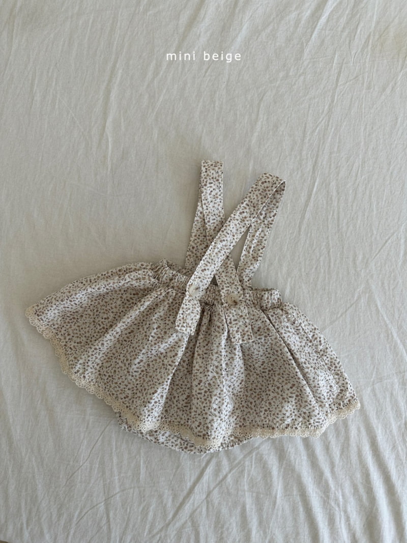 The Beige - Korean Baby Fashion - #babyootd - Small Flower Suspender Bloomer - 5