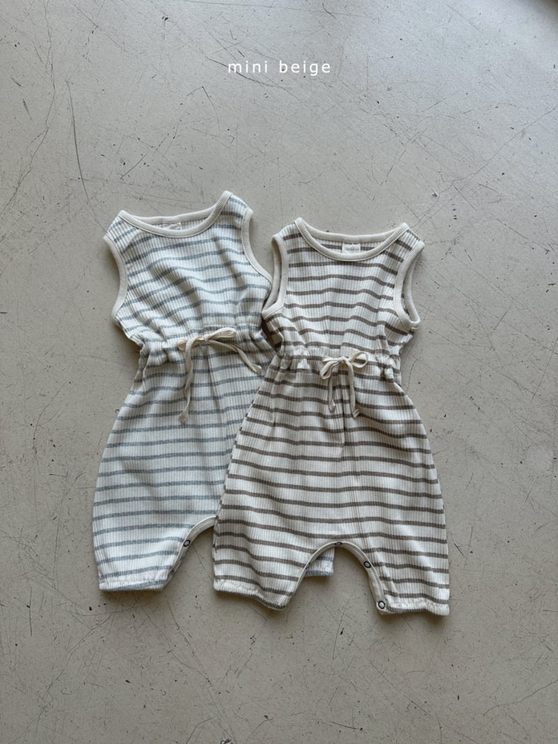 The Beige - Korean Baby Fashion - #babyootd - String Long Pants Romper - 9