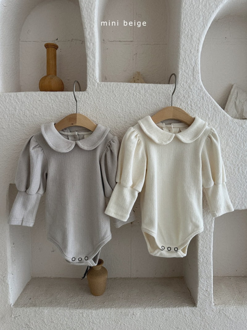 The Beige - Korean Baby Fashion - #babyootd - Puff Sleeve Romper - 8