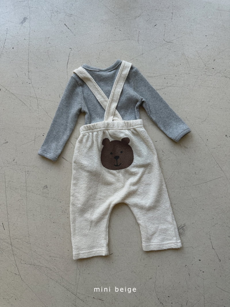 The Beige - Korean Baby Fashion - #babyoutfit - Bear Suspender Pants - 10