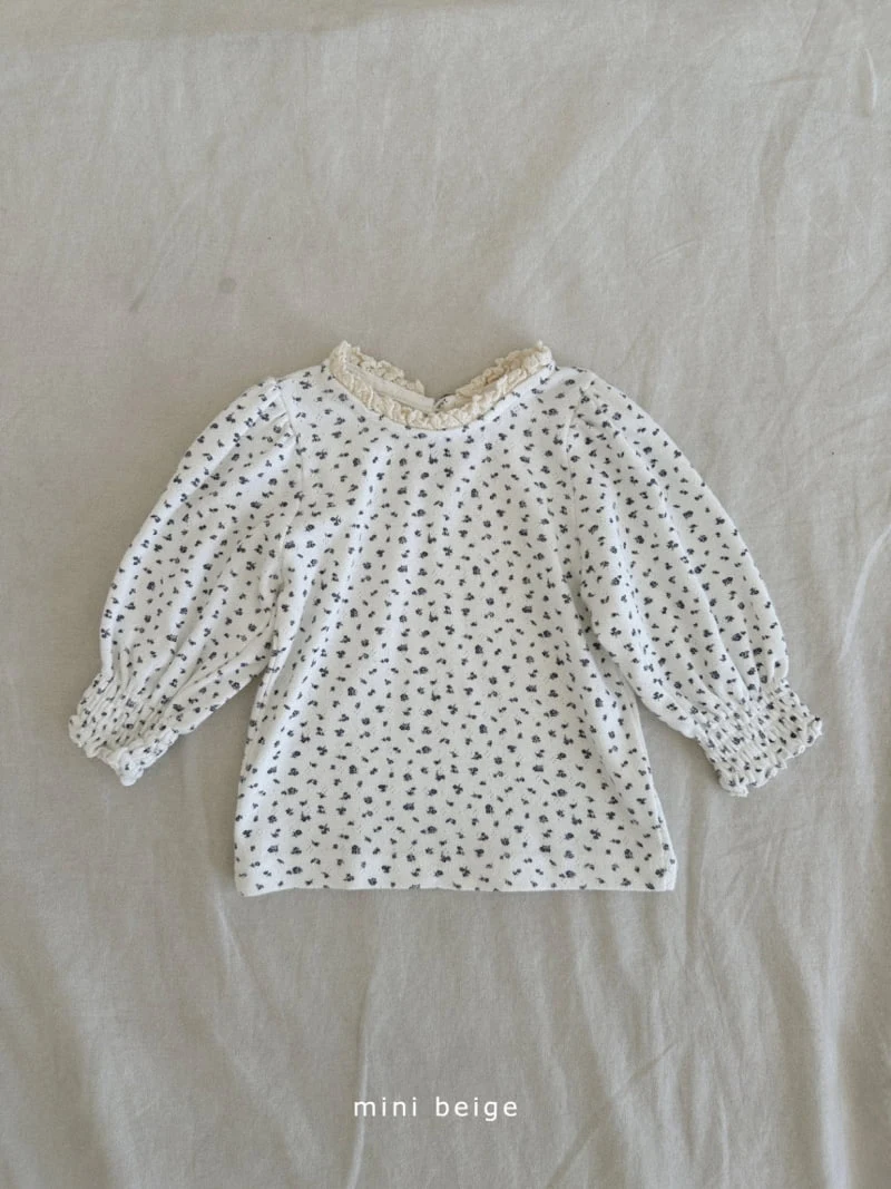 The Beige - Korean Baby Fashion - #babyoutfit - Sleeve Smocked Tee - 4