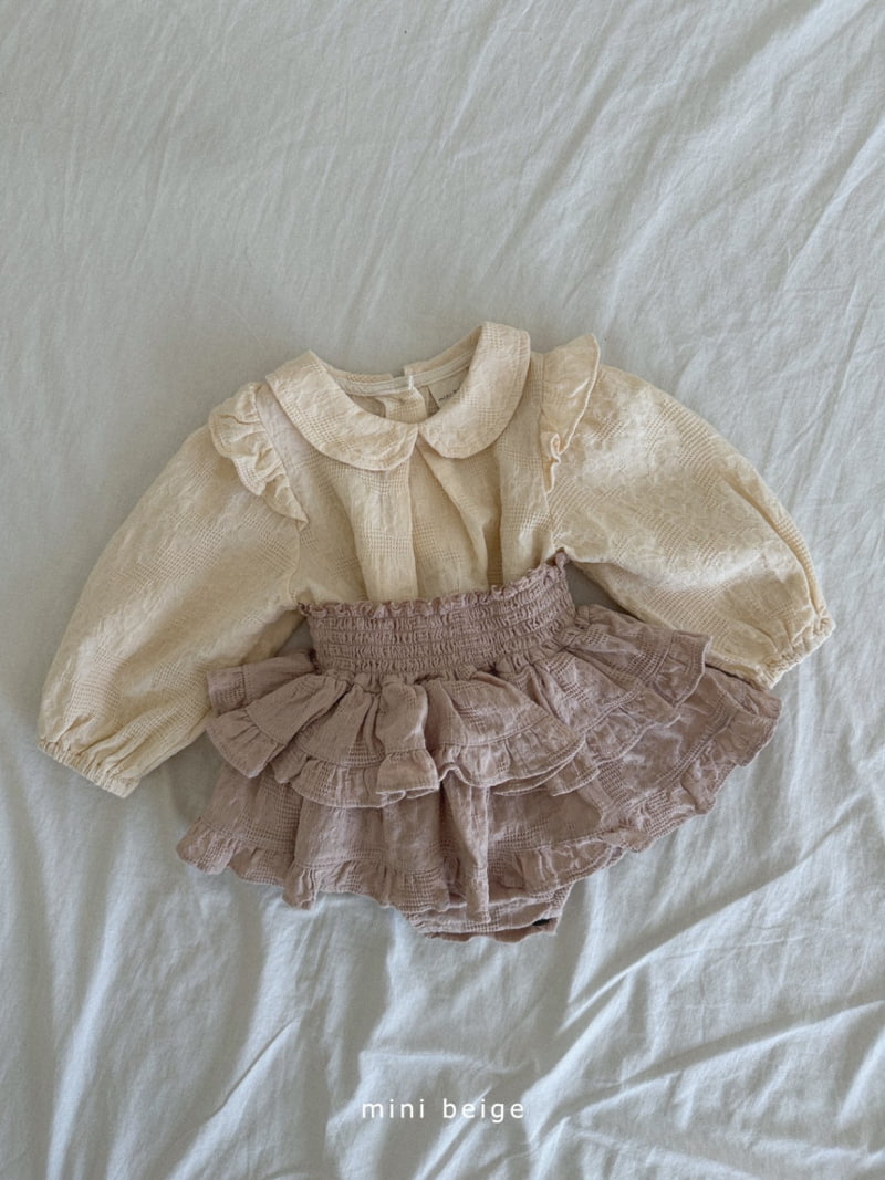 The Beige - Korean Baby Fashion - #babyoutfit - Collar Pintuck Blouse - 12