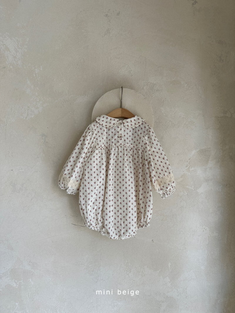 The Beige - Korean Baby Fashion - #babyoutfit - Lace Flower Bodysuit - 8