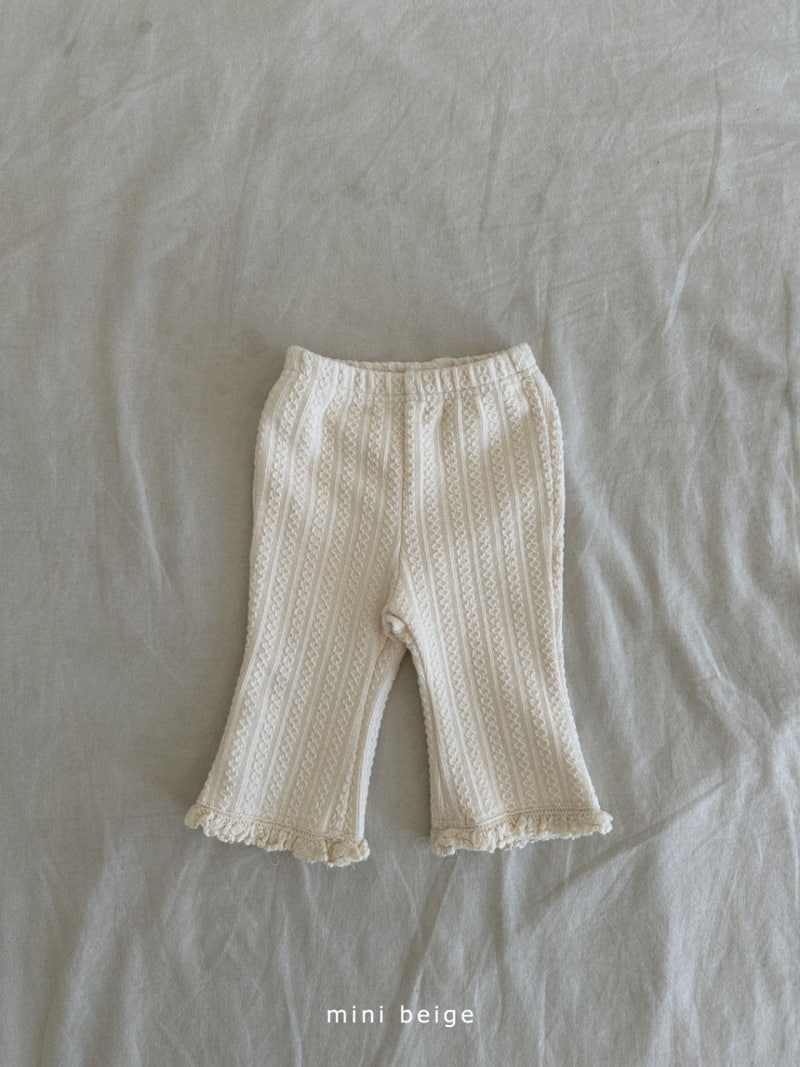 The Beige - Korean Baby Fashion - #babyoutfit - Lace Bootscut Leggings - 3