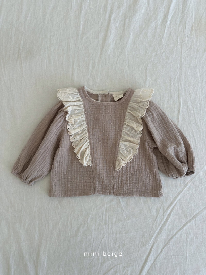 The Beige - Korean Baby Fashion - #babywear - Slit Frill Blouse