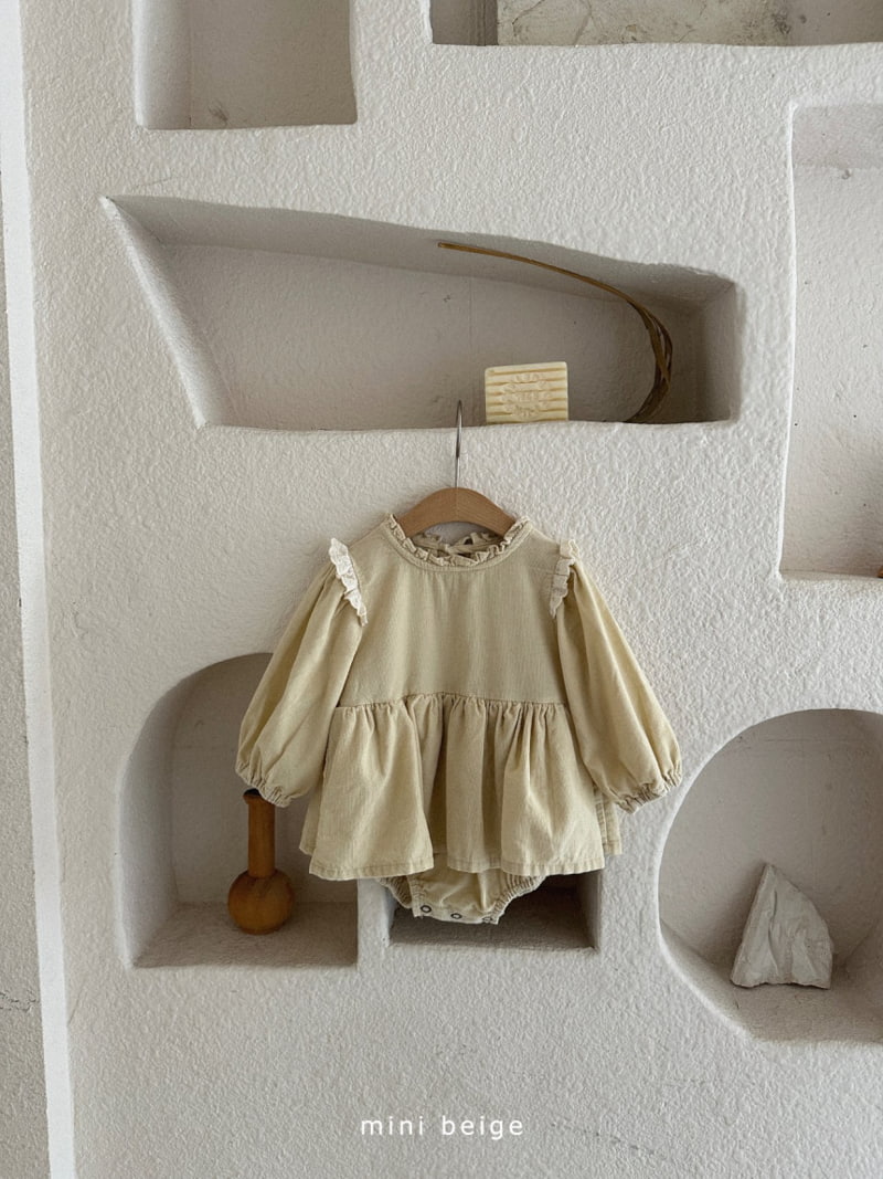 The Beige - Korean Baby Fashion - #babywear - Shirring Skirt Bodysuit - 7