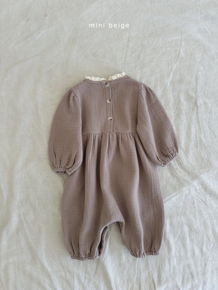 The Beige - Korean Baby Fashion - #babywear - Fall Lace Long Bodysuit - 6