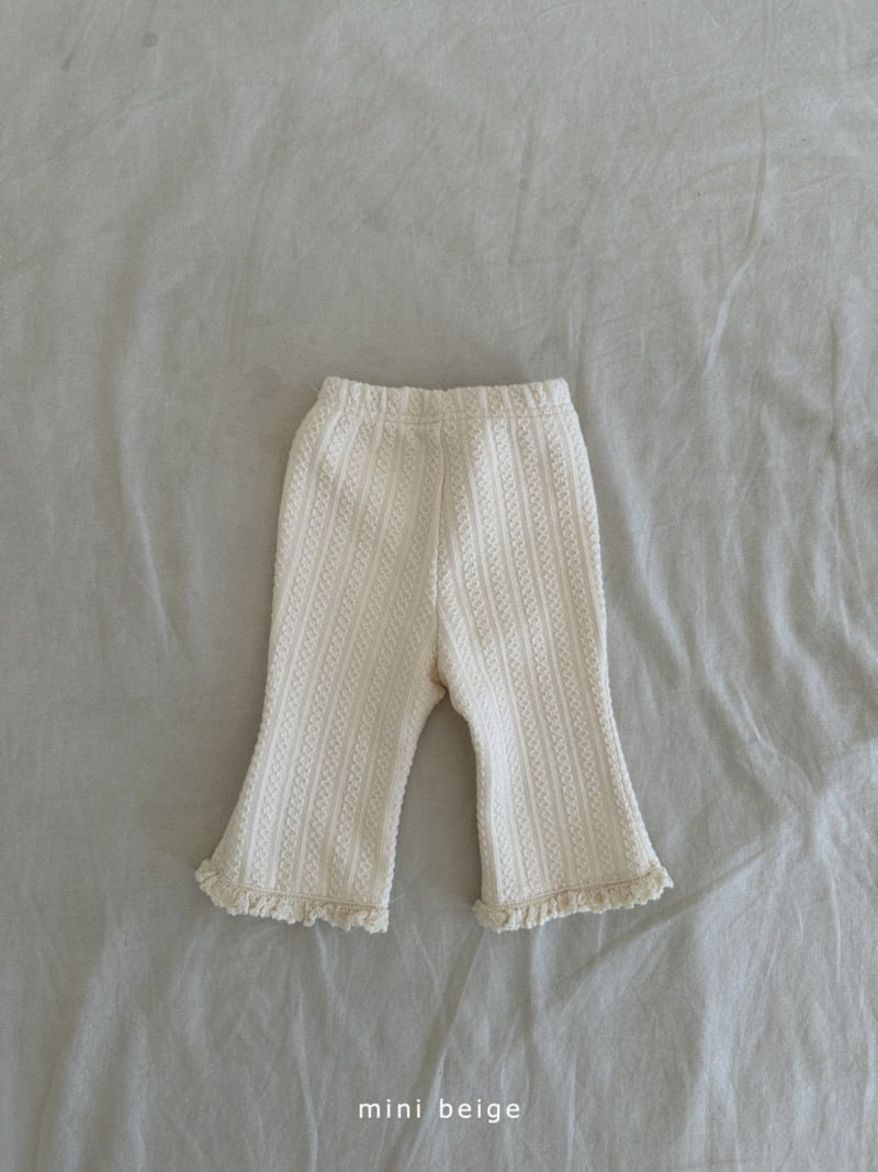 The Beige - Korean Baby Fashion - #babyoutfit - Lace Bootscut Leggings - 4