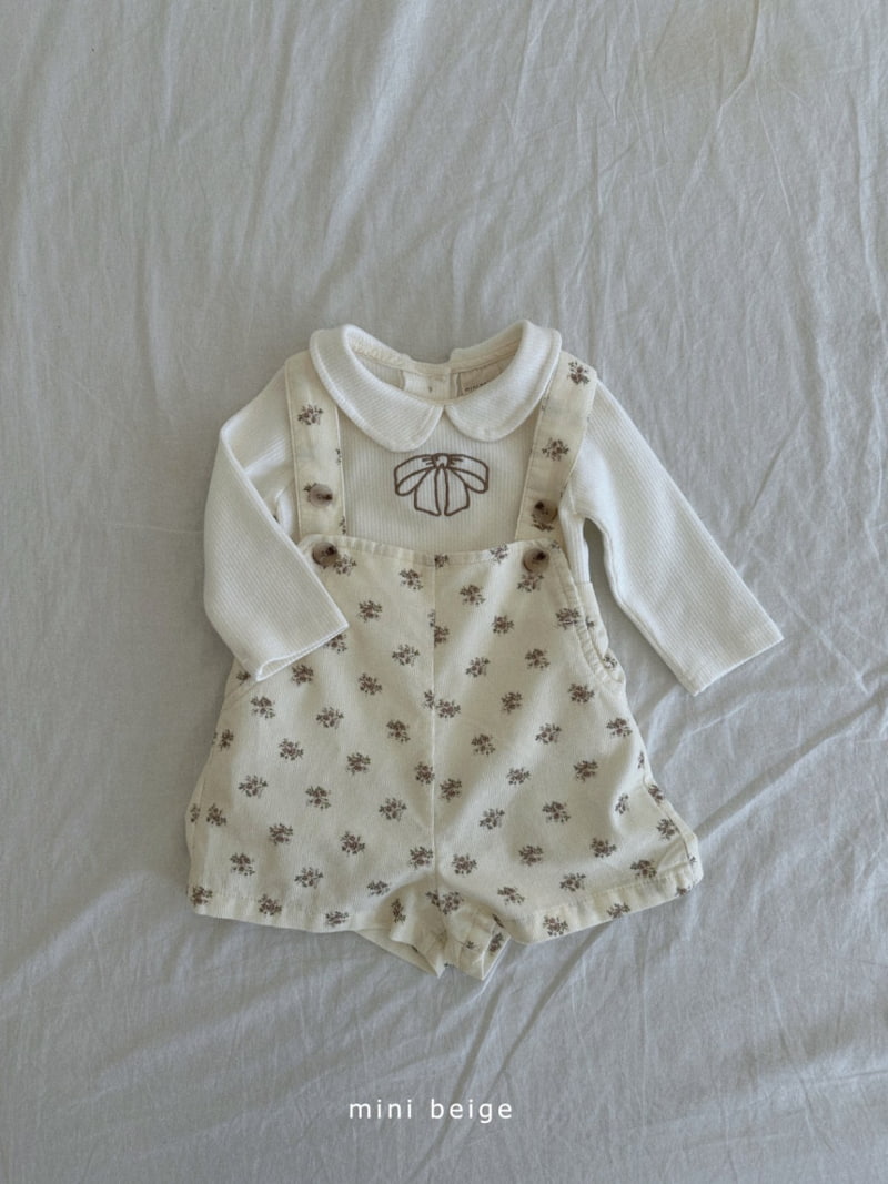 The Beige - Korean Baby Fashion - #onlinebabyboutique - Flower Suspender Shorts - 10