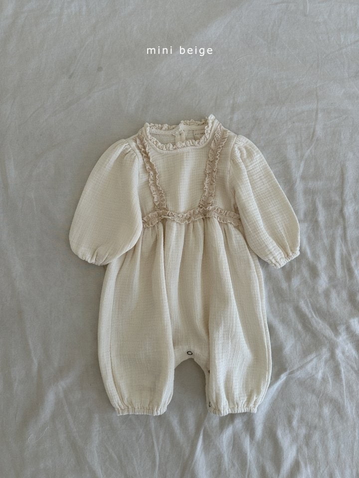 The Beige - Korean Baby Fashion - #onlinebabyboutique - Fall Lace Long Bodysuit - 7