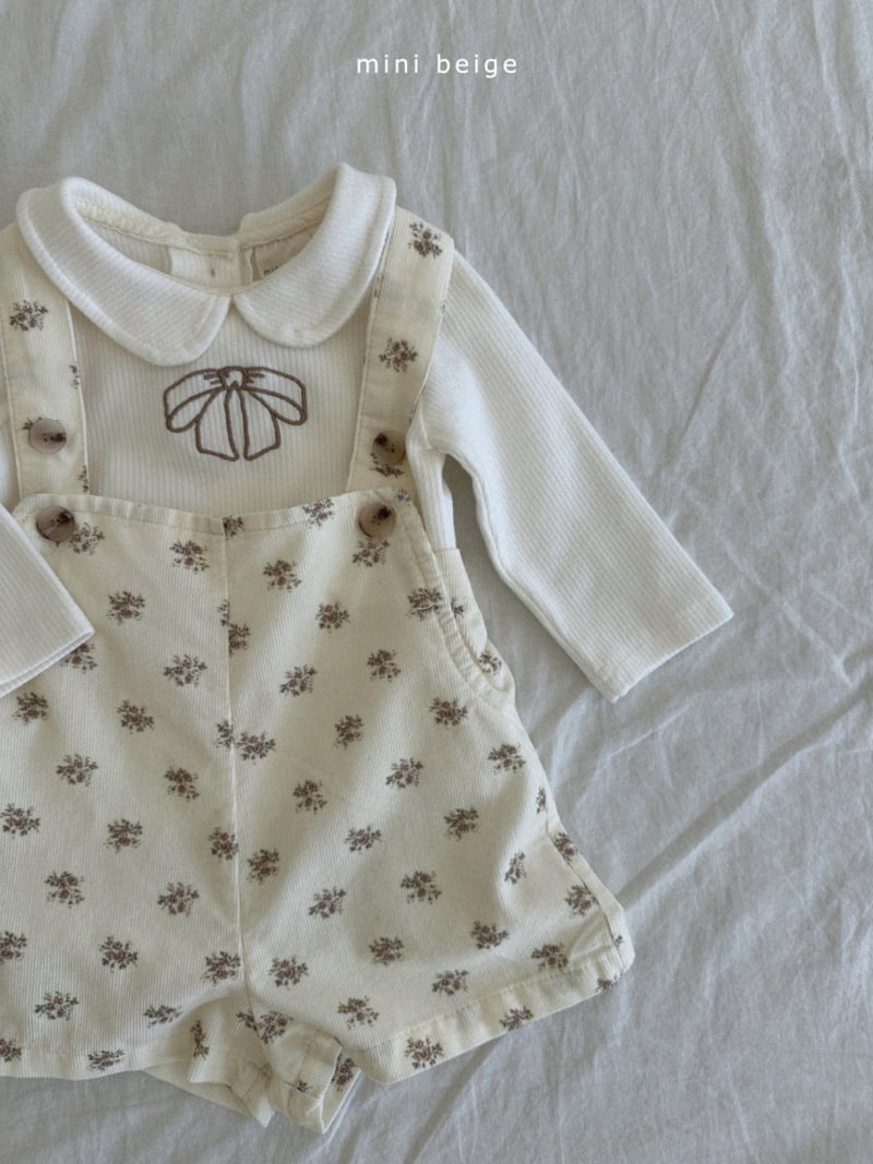 The Beige - Korean Baby Fashion - #smilingbaby - Ribbon Rib Collar Tee - 9