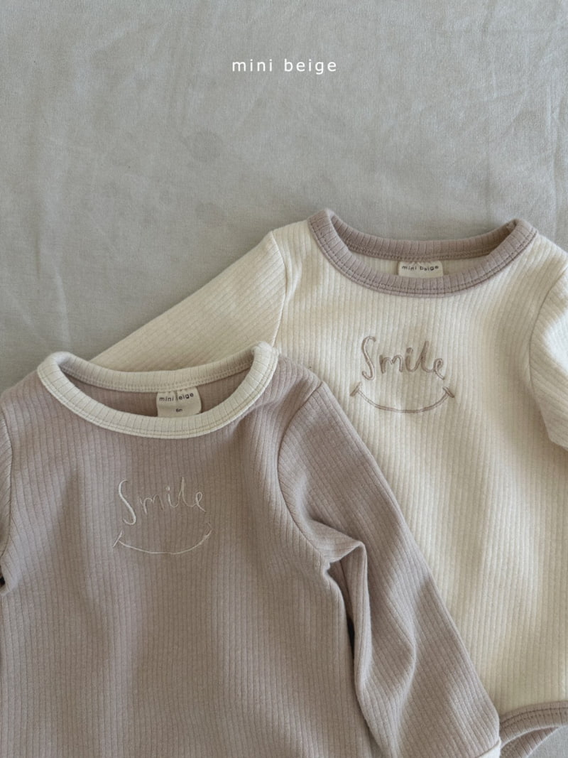 The Beige - Korean Baby Fashion - #smilingbaby - Smile Stretchy Romper