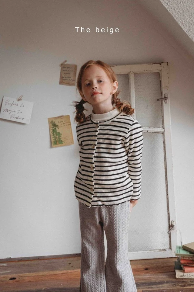 The Beige - Korean Children Fashion - #Kfashion4kids - Stripe Slim Cardigan - 10