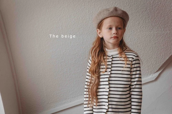 The Beige - Korean Children Fashion - #childofig - Stripe Slim Cardigan - 2