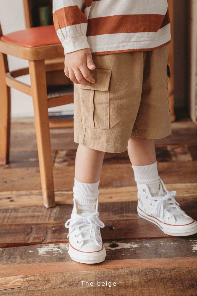 The Beige - Korean Children Fashion - #childofig - Half Cargo Pants