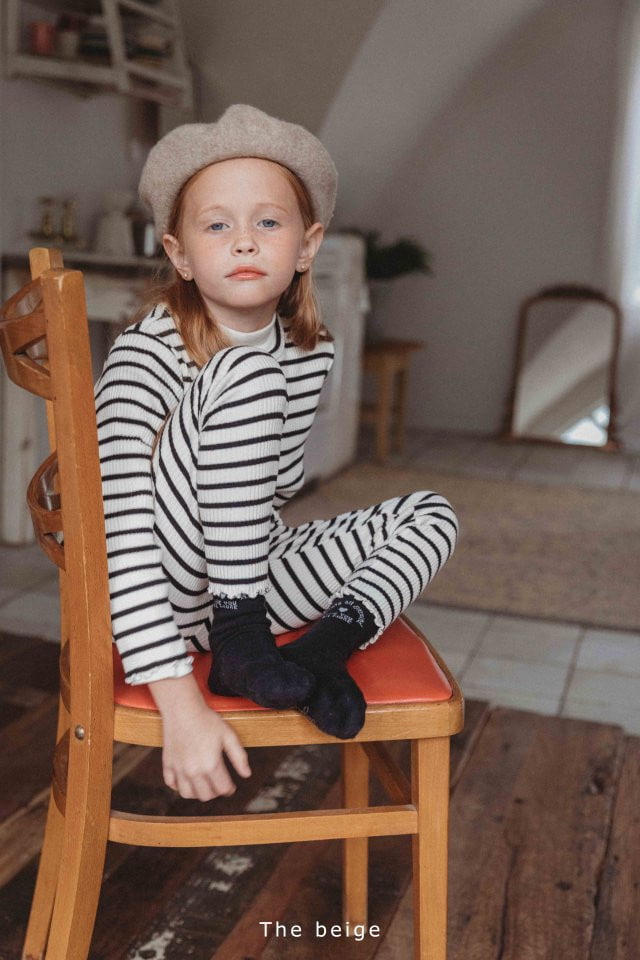 The Beige - Korean Children Fashion - #childrensboutique - Stripe Leggings - 9