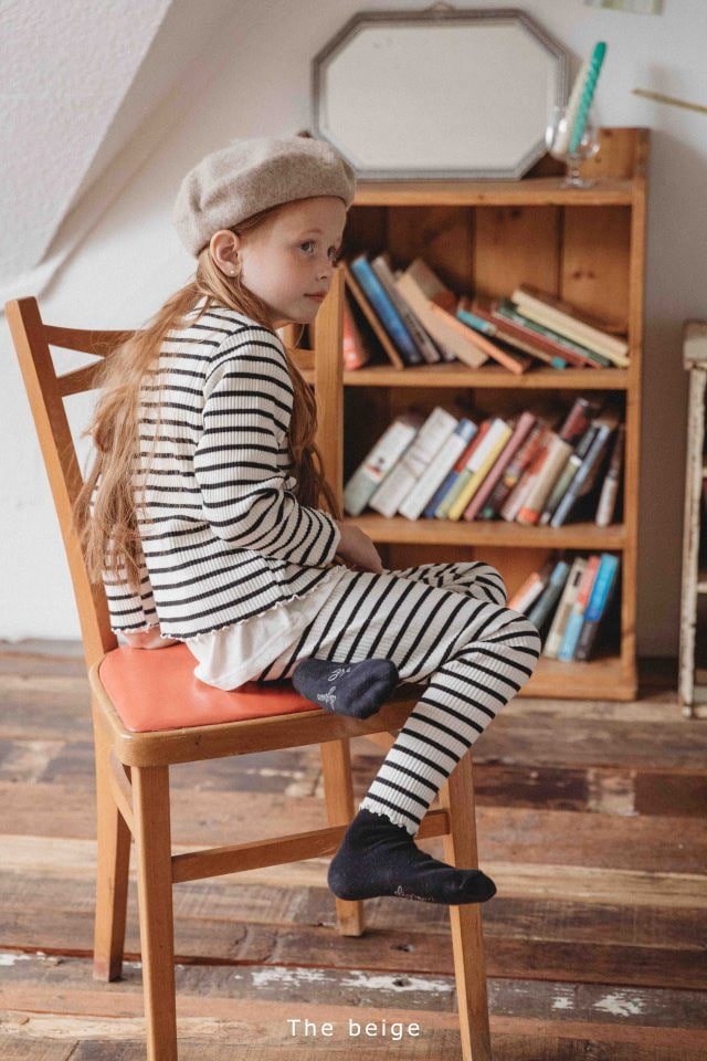 The Beige - Korean Children Fashion - #designkidswear - Stripe Leggings - 10