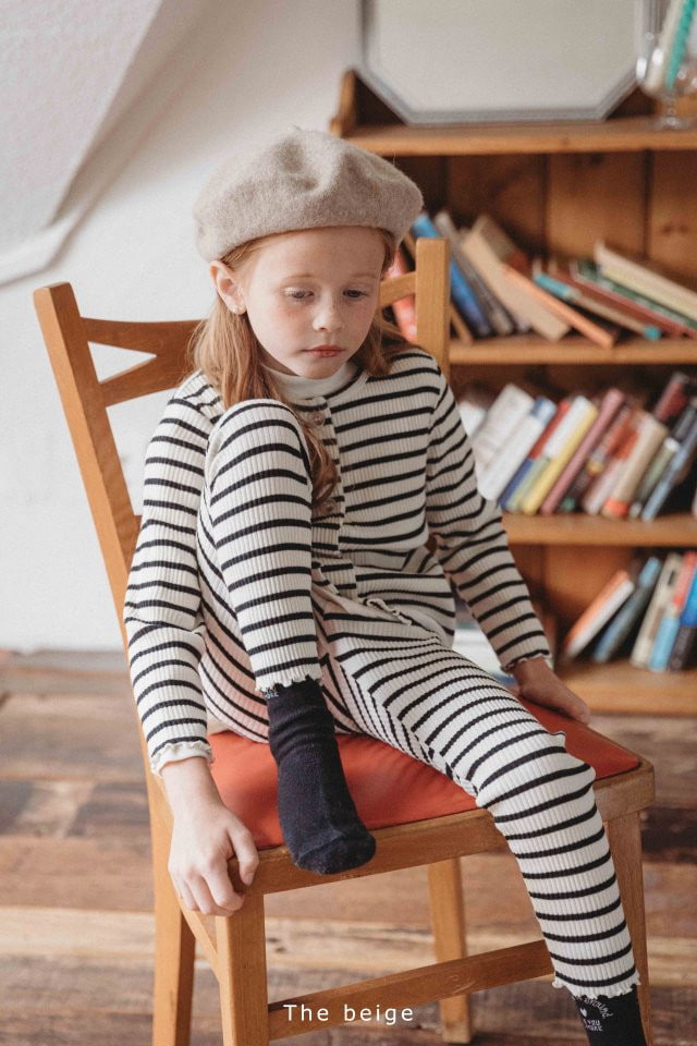 The Beige - Korean Children Fashion - #discoveringself - Stripe Leggings - 11