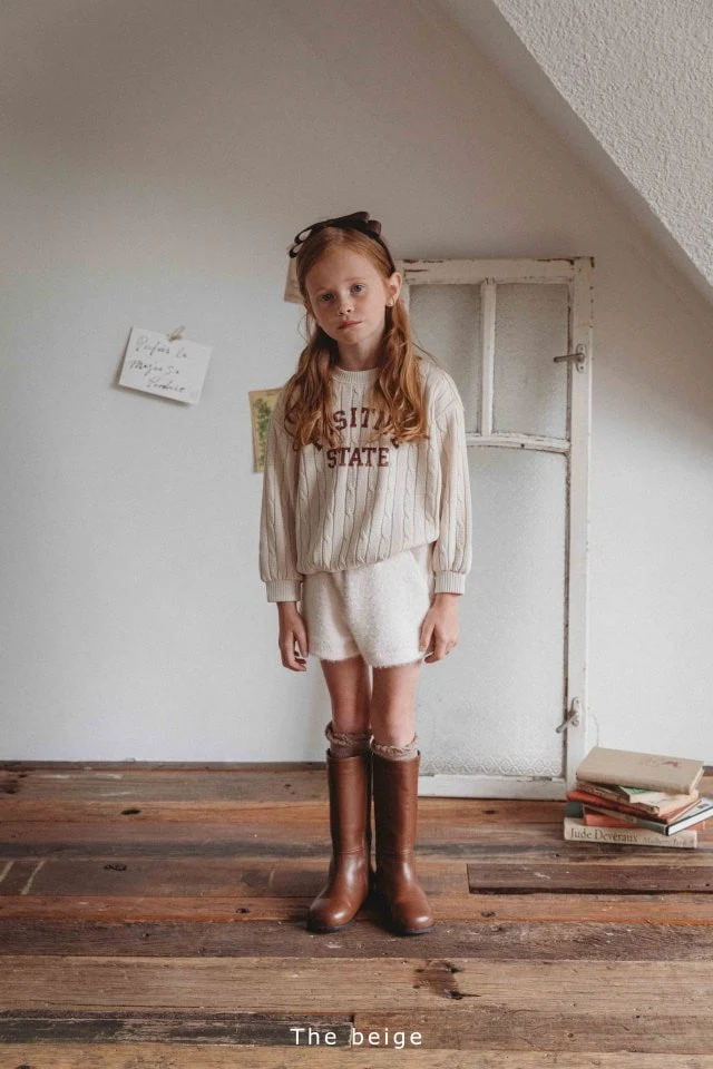 The Beige - Korean Children Fashion - #kidzfashiontrend - Knit Half Pants - 3