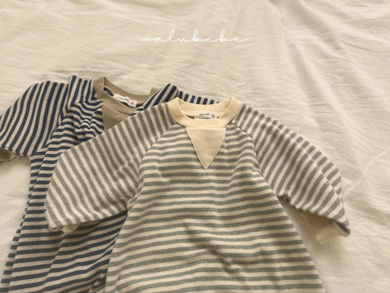 Valu Bebe - Korean Baby Fashion - #babyboutique - Bebe Stripe Maru Bodysuit - 2