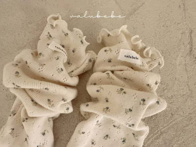 Valu Bebe - Korean Baby Fashion - #babyboutique - Emily Flower Roll Socks - 9