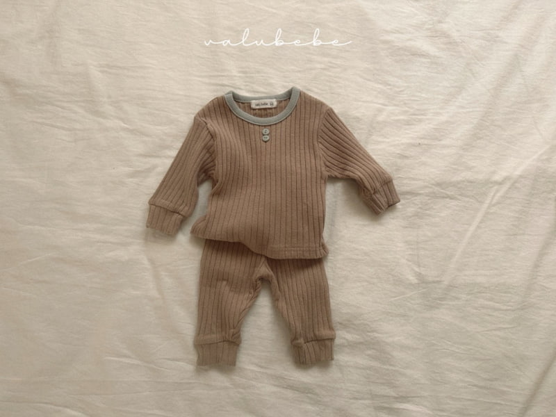 Valu Bebe - Korean Baby Fashion - #babyboutiqueclothing - Bebe Ttotto Rib Set - 5