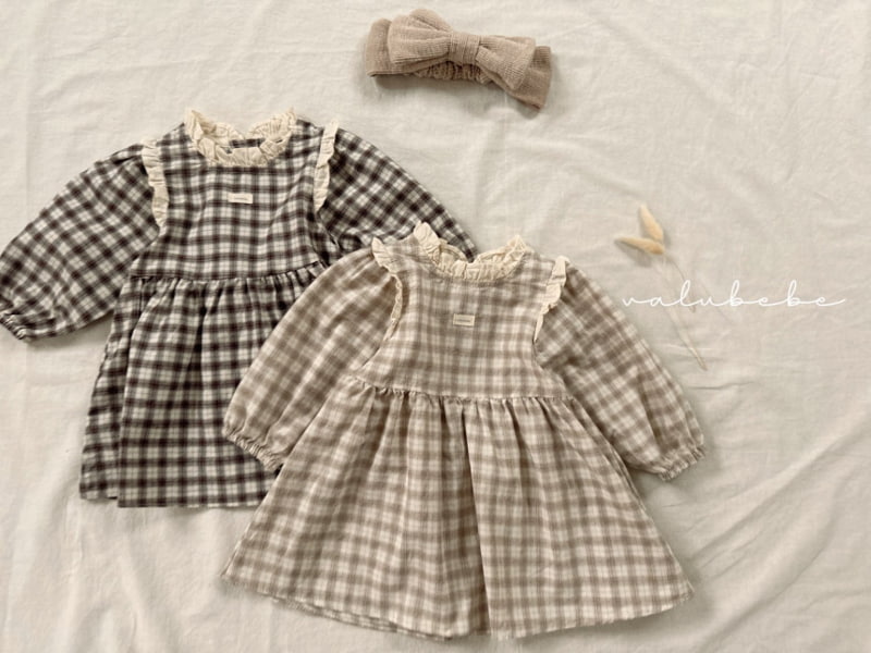 Valu Bebe - Korean Baby Fashion - #babyboutiqueclothing - Bebe Magnon Check One-piece - 7