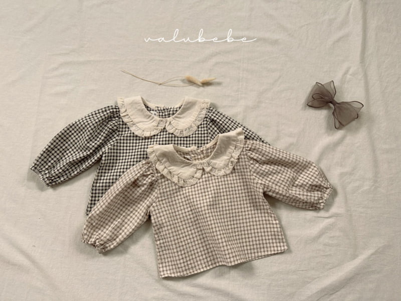 Valu Bebe - Korean Baby Fashion - #babyboutiqueclothing - Bebe Classic Check Blouse - 9