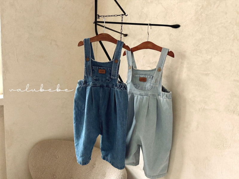 Valu Bebe - Korean Baby Fashion - #babyboutiqueclothing - Pumpkin Denim Suspender Pants - 7