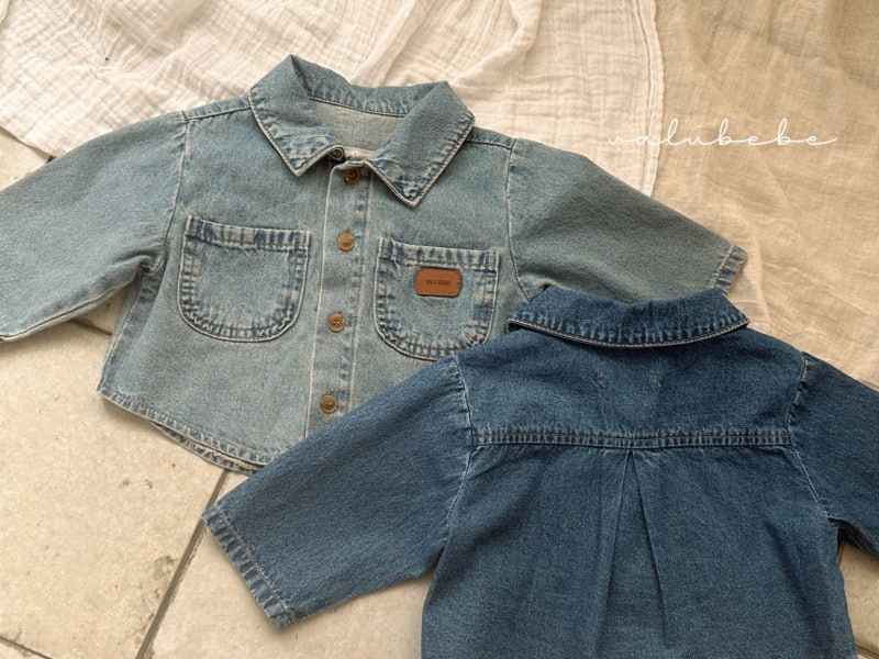 Valu Bebe - Korean Baby Fashion - #babyboutiqueclothing - Toy Denim Shirts Jacket - 5