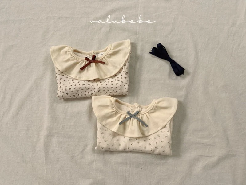 Valu Bebe - Korean Baby Fashion - #babyboutiqueclothing - Bebe Ribbon Ruffle Tee - 2