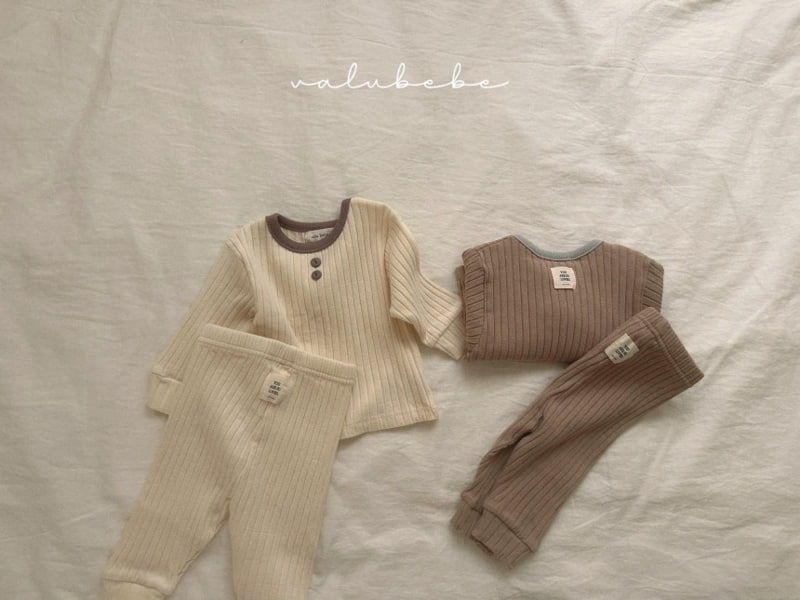 Valu Bebe - Korean Baby Fashion - #babyclothing - Bebe Ttotto Rib Set - 6