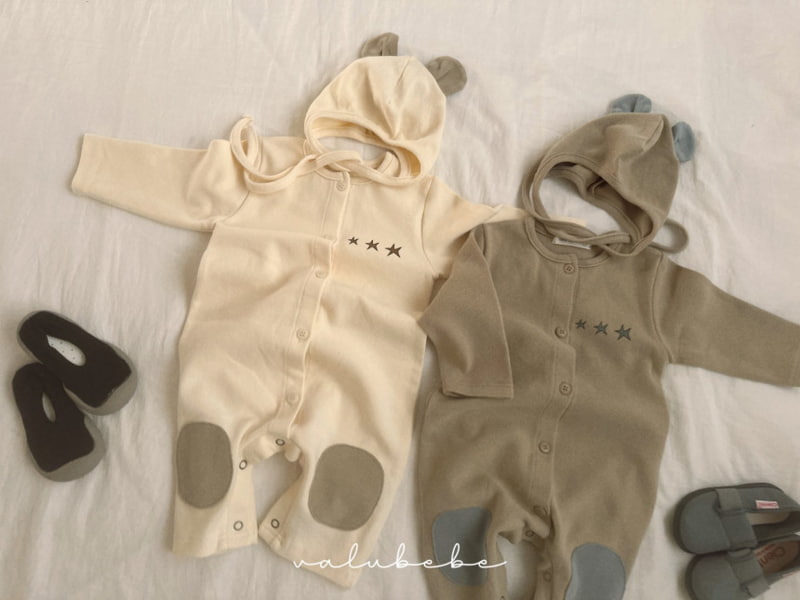 Valu Bebe - Korean Baby Fashion - #babyclothing - Bebe Powder Bread Patch Boydsuit - 9