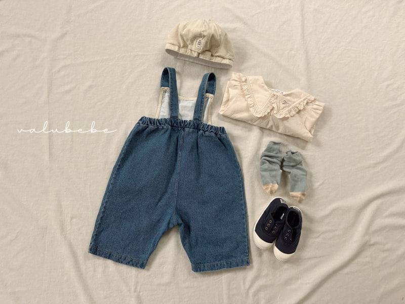 Valu Bebe - Korean Baby Fashion - #babyclothing - Pumpkin Denim Suspender Pants - 8