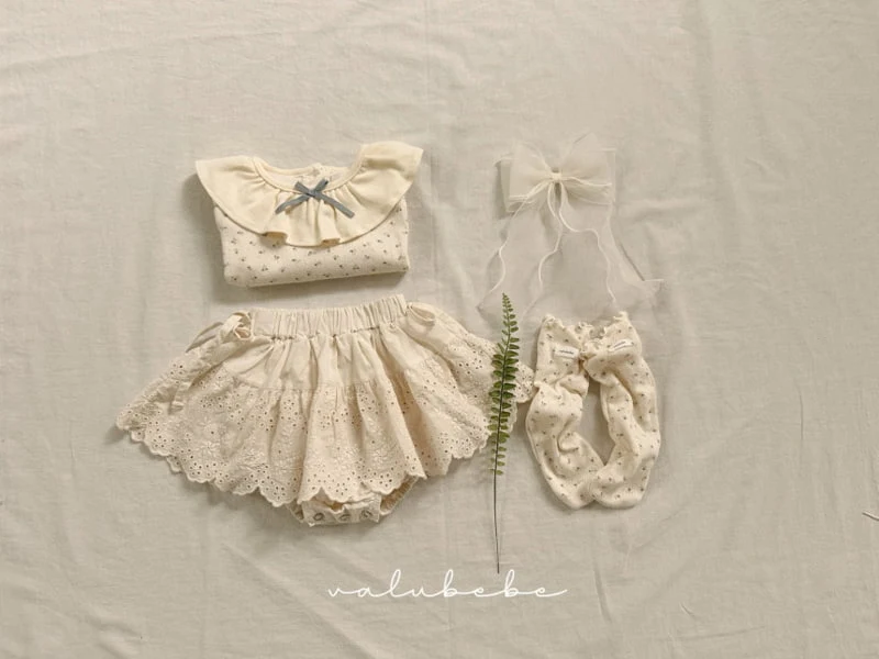 Valu Bebe - Korean Baby Fashion - #babyclothing - Bebe Ribbon Ruffle Tee - 3