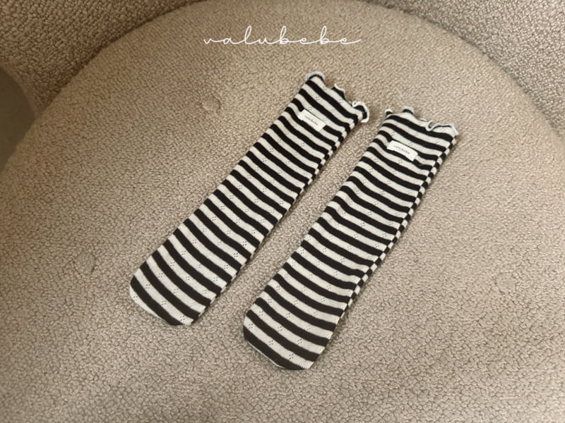 Valu Bebe - Korean Baby Fashion - #babyclothing - Stripe Roll Up Socks