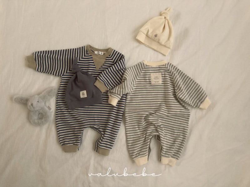 Valu Bebe - Korean Baby Fashion - #babyfashion - Bebe Stripe Maru Bodysuit - 5