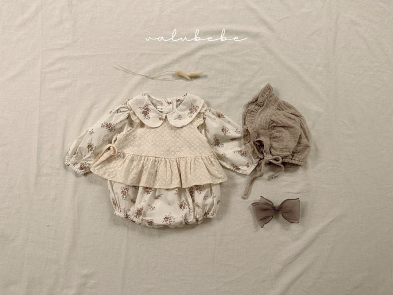 Valu Bebe - Korean Baby Fashion - #babyfashion - Bebe Flower Collar Bodysuit - 3