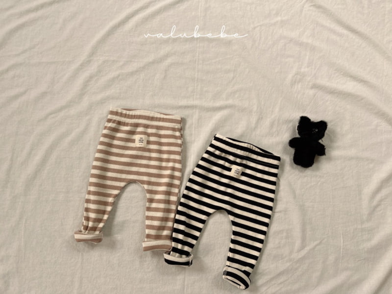 Valu Bebe - Korean Baby Fashion - #babyclothing - Bebe Stripe Leggings - 4