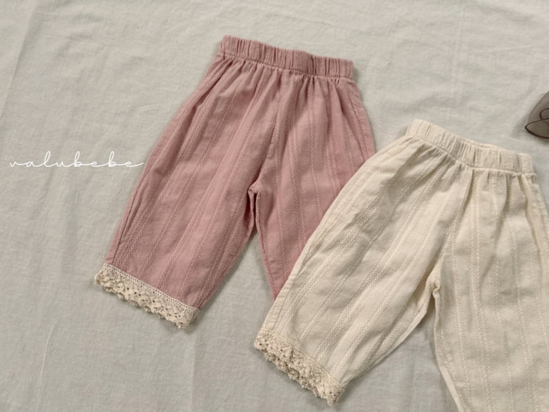 Valu Bebe - Korean Baby Fashion - #babyfashion - Bebe Eyelet Lace Pants - 8