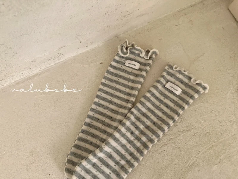 Valu Bebe - Korean Baby Fashion - #babyfashion - Stripe Roll Up Socks - 2